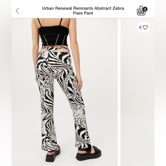 Urban Outfitters - Urban Renewal Abstract Zebra Flare Pant - Picture 5 of 6